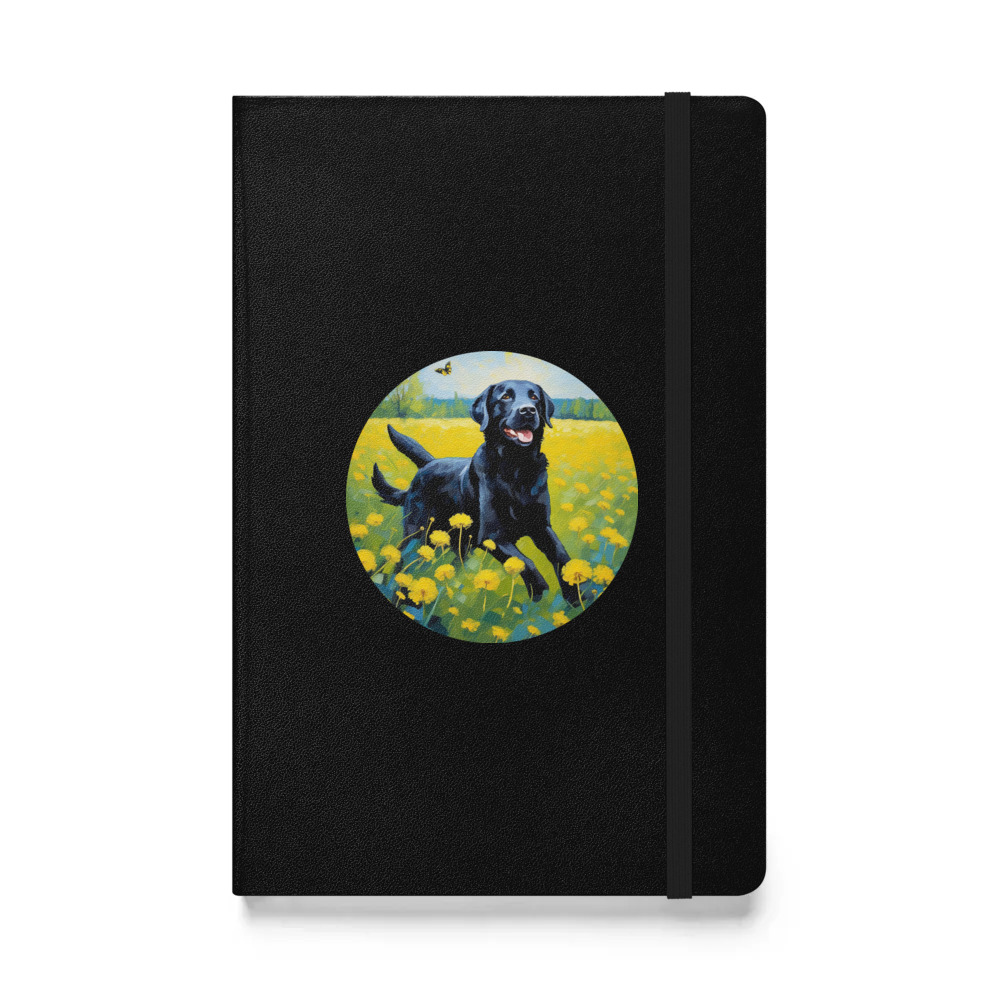 PugMug Custom Black Labrador Retriever Hardcover Bound Notebook