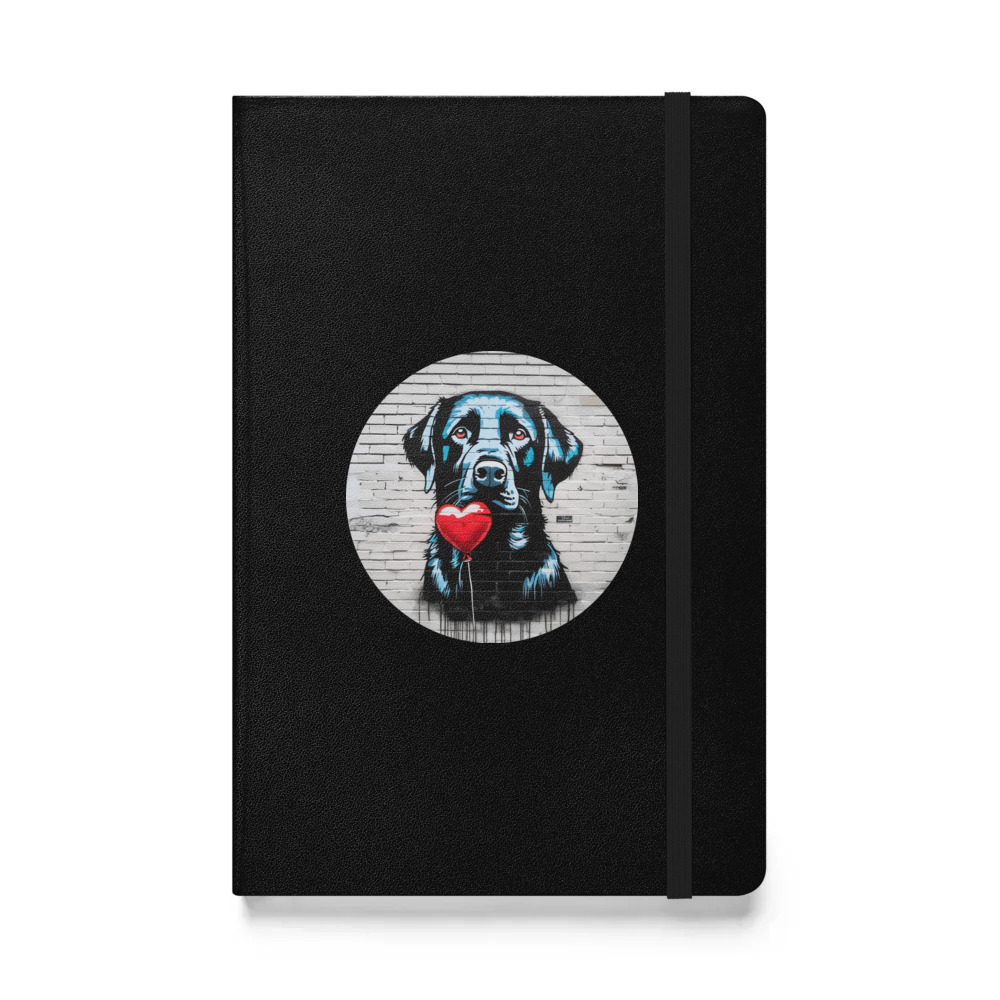 PugMug Custom Black Labrador Retriever Hardcover Bound Notebook