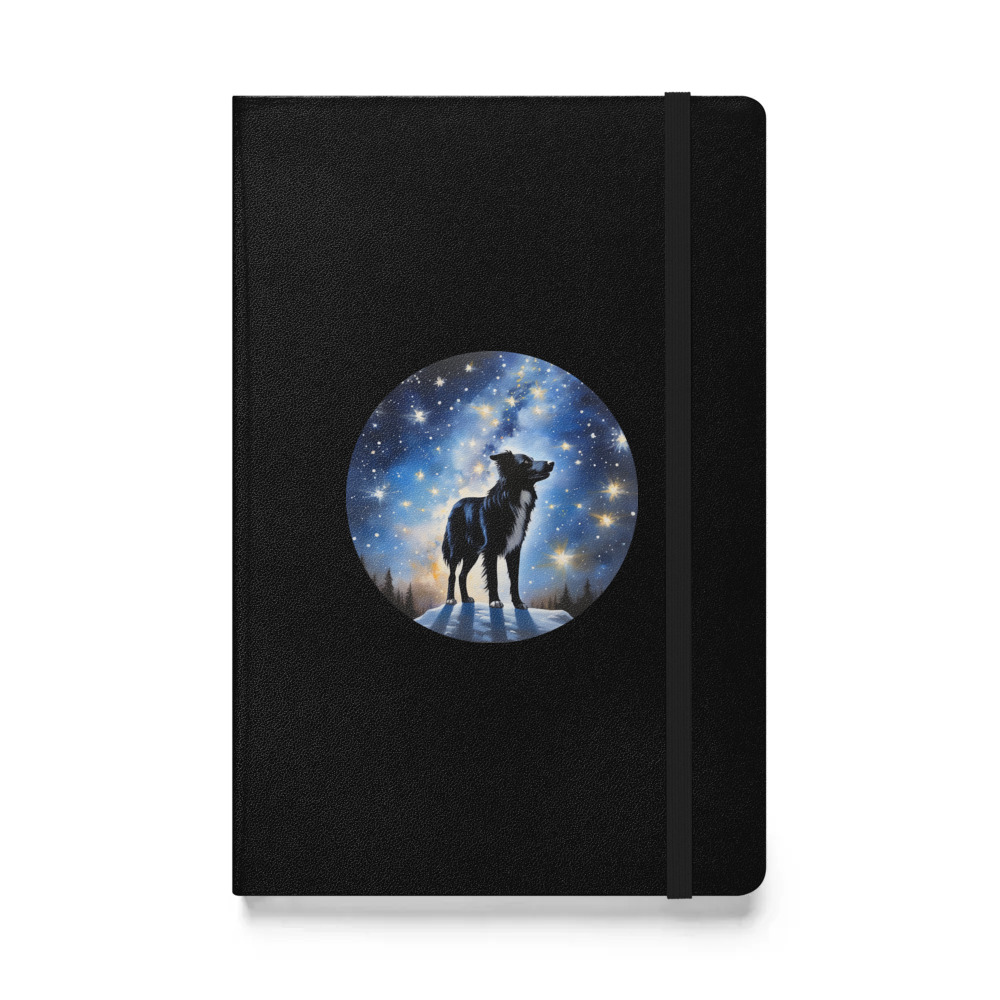 PugMug Custom Border Collie Hardcover Bound Notebook