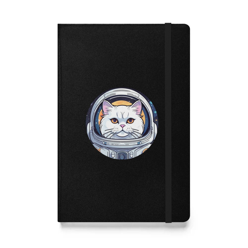 PugMug Custom White Persian Cat Hardcover Bound Notebook