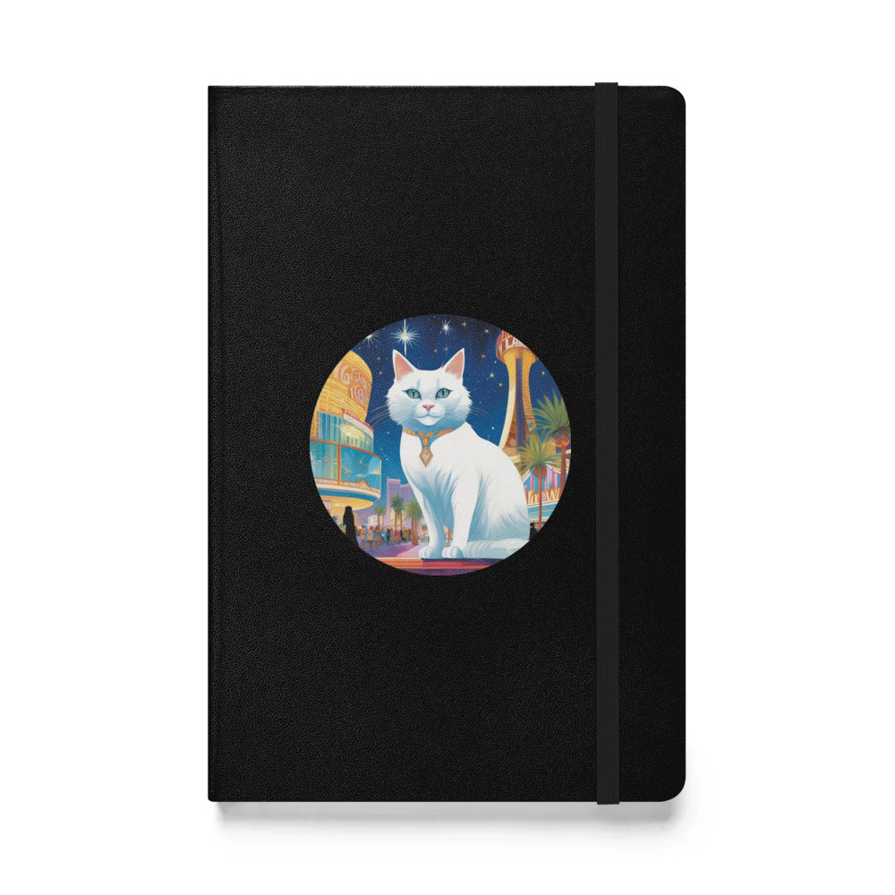 PugMug Custom White Companion Cat Hardcover Bound Notebook
