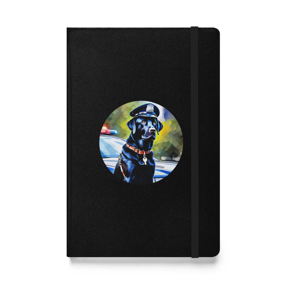 PugMug Custom Black Labrador Retriever Hardcover Bound Notebook