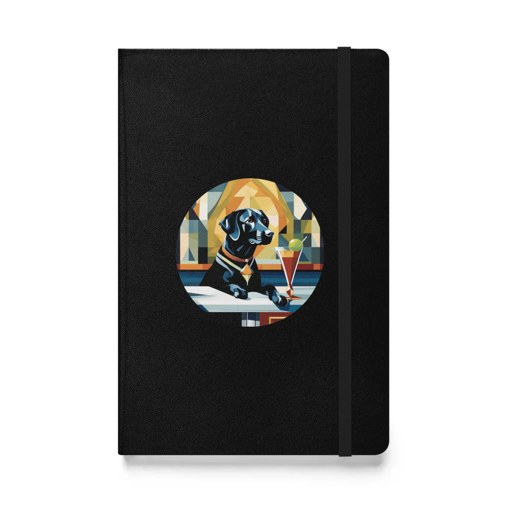 PugMug Custom Black Labrador Retriever Hardcover Bound Notebook
