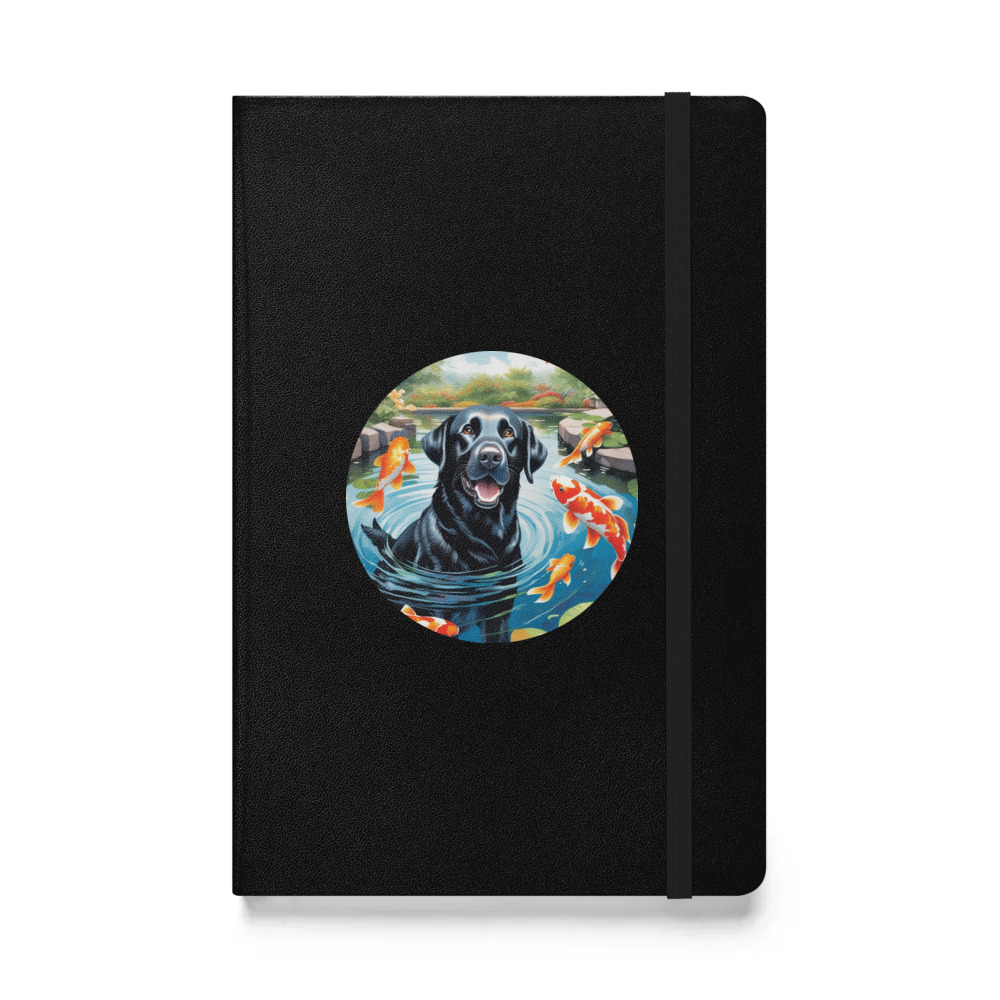 PugMug Custom Black Labrador Retriever Hardcover Bound Notebook