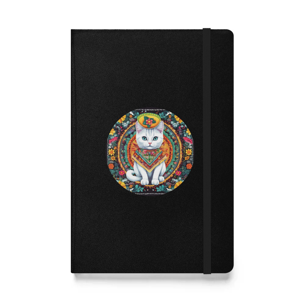 PugMug Custom White Companion Cat Hardcover Bound Notebook