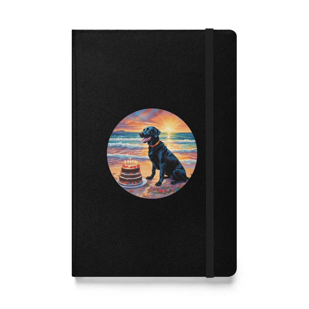 PugMug Custom Black Labrador Retriever Hardcover Bound Notebook