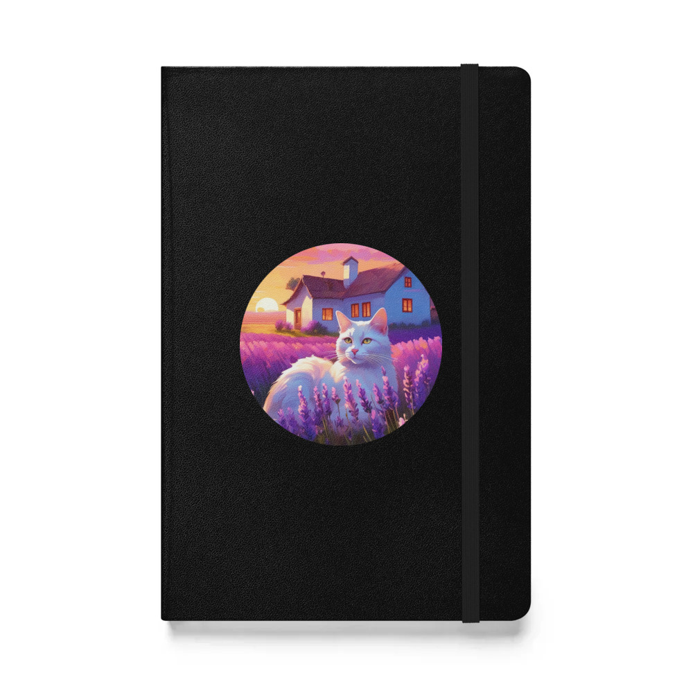 PugMug Custom White Companion Cat Hardcover Bound Notebook