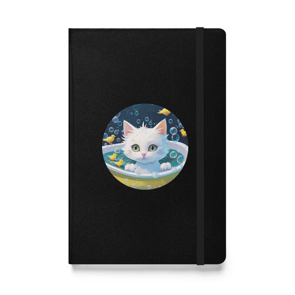 PugMug Custom White Companion Cat Hardcover Bound Notebook