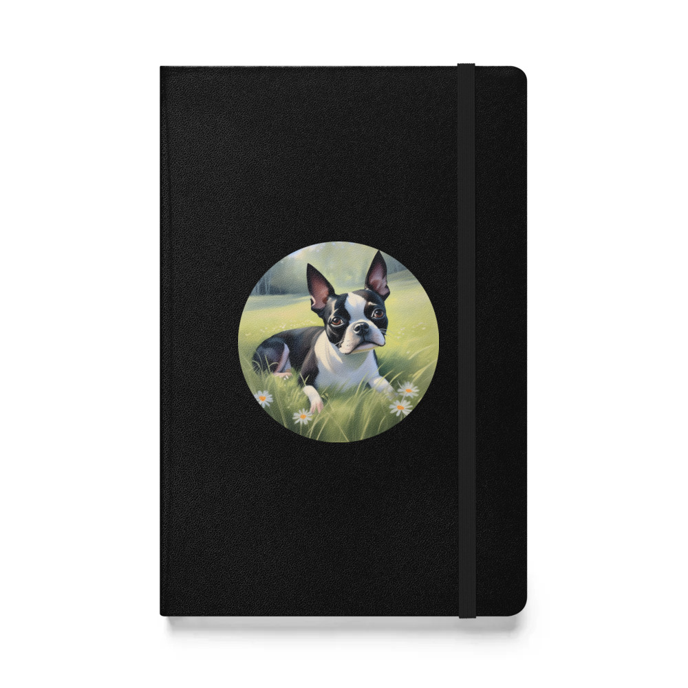 PugMug Custom Boston Terrier Hardcover Bound Notebook