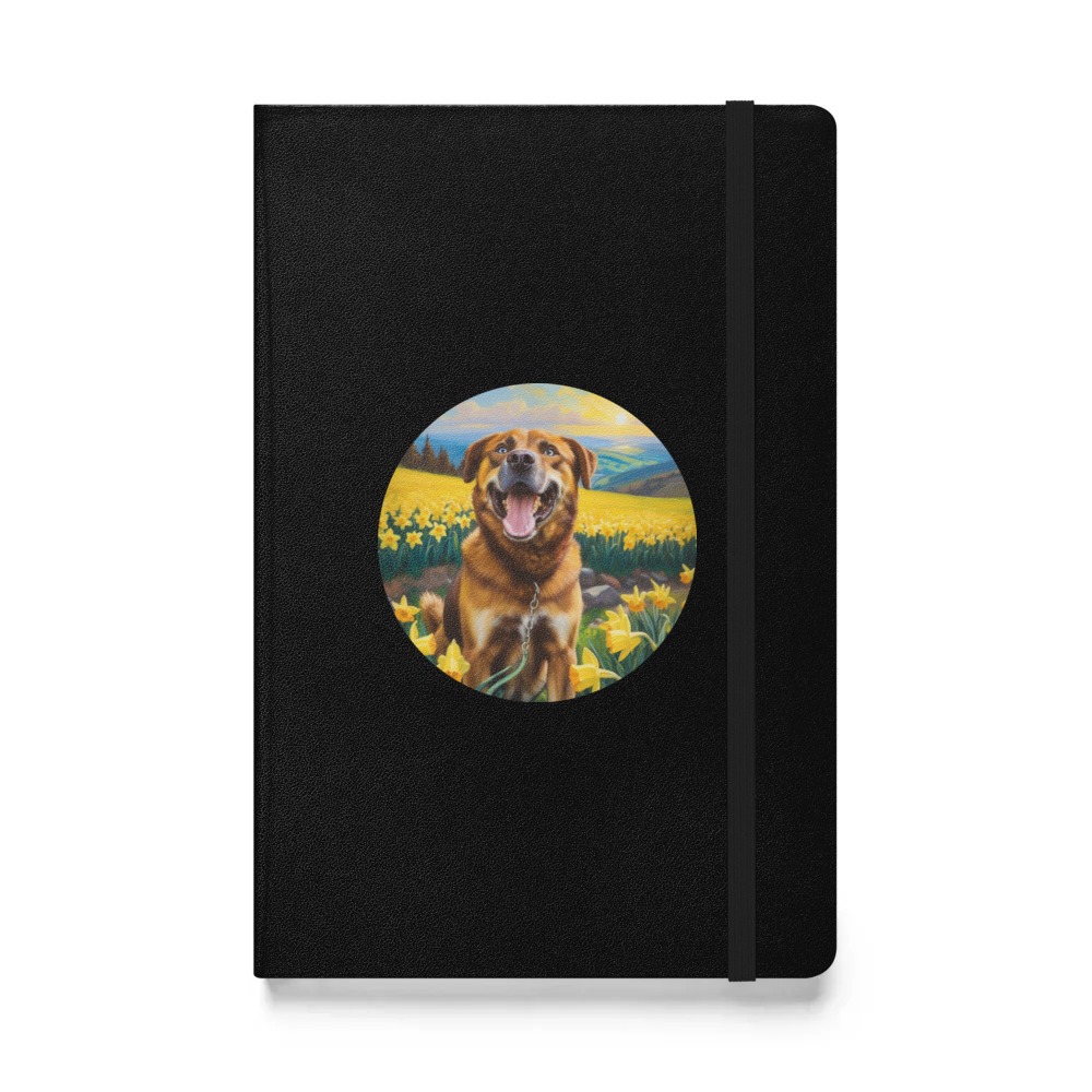 PugMug Custom Blue Hardcover Bound Notebook