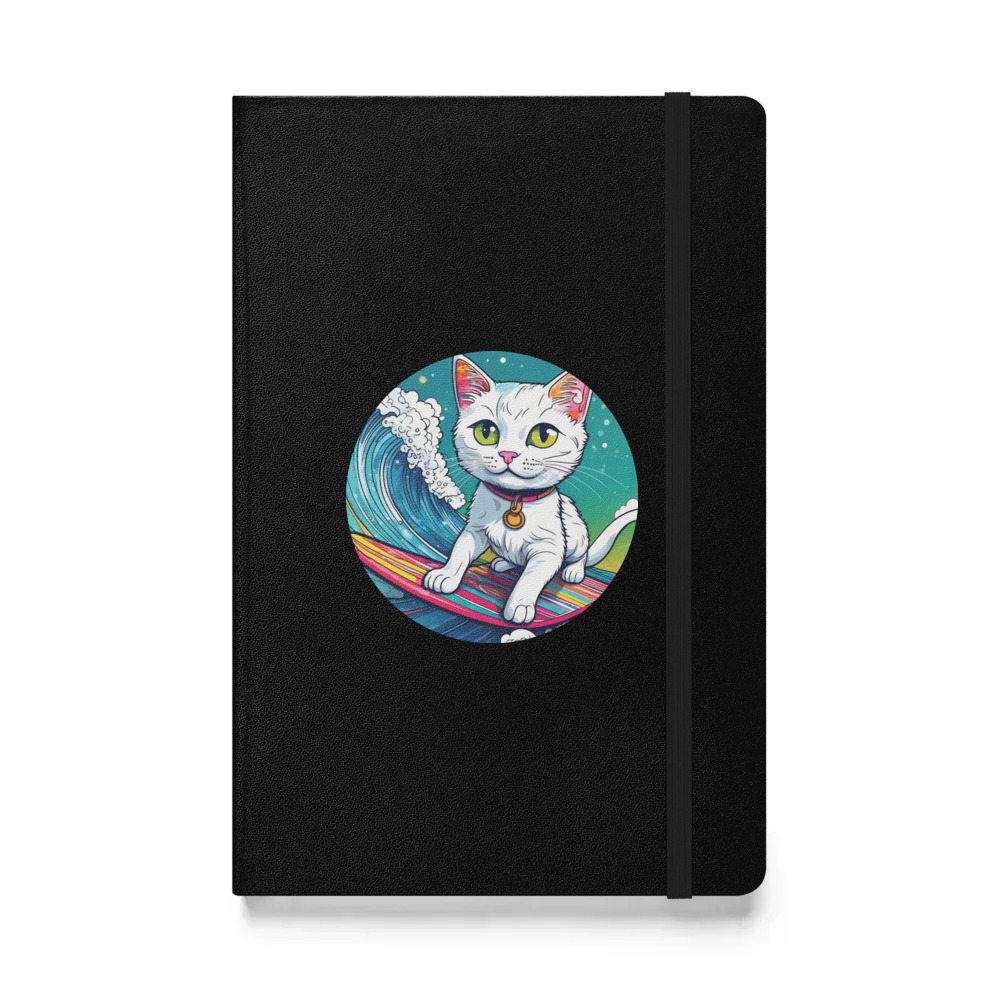 PugMug Custom White Companion Cat Hardcover Bound Notebook