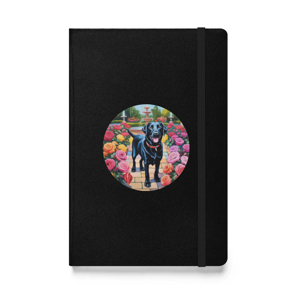 PugMug Custom Black Labrador Retriever Hardcover Bound Notebook
