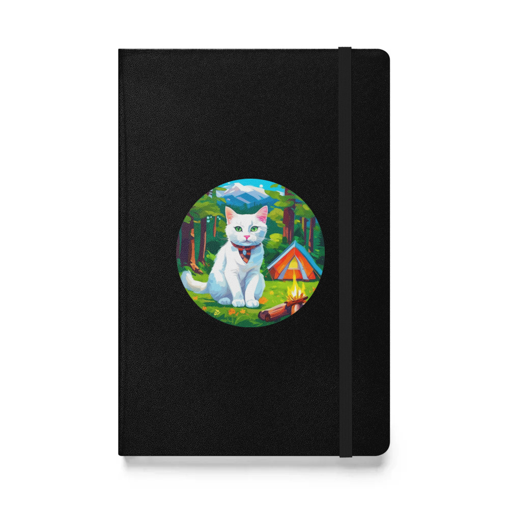 PugMug Custom White Companion Cat Hardcover Bound Notebook