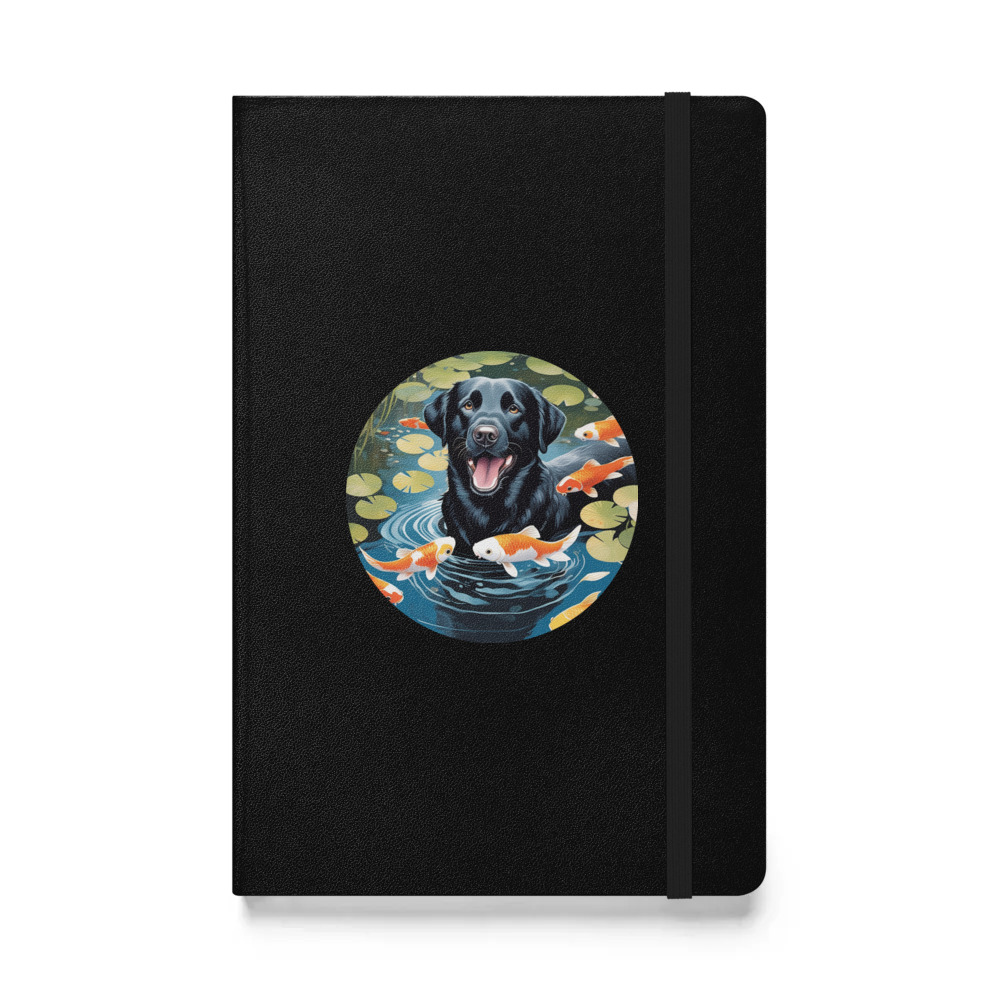PugMug Custom Black Labrador Retriever Hardcover Bound Notebook