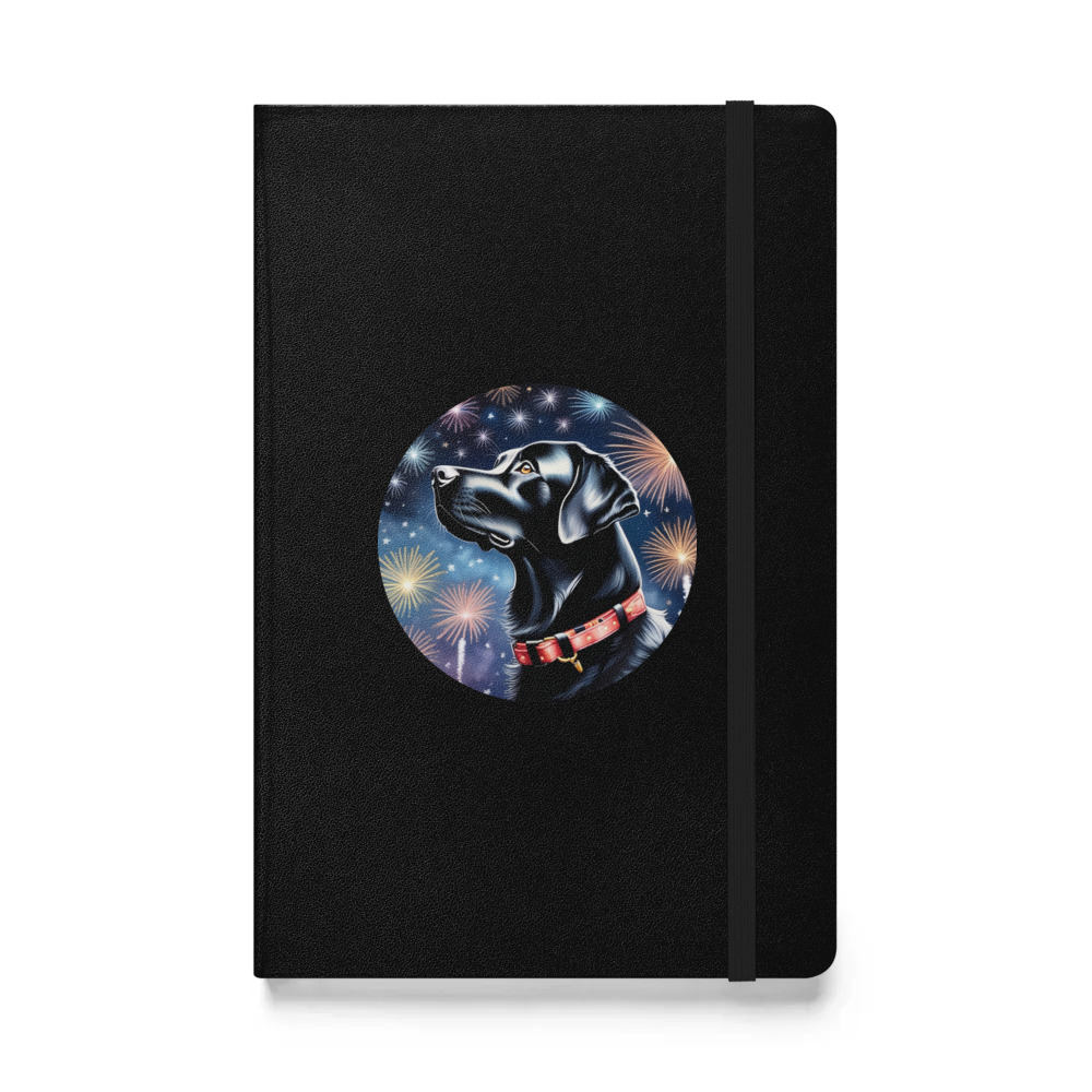 PugMug Custom Black Labrador Retriever Hardcover Bound Notebook