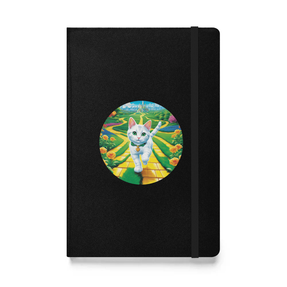 PugMug Custom White Companion Cat Hardcover Bound Notebook