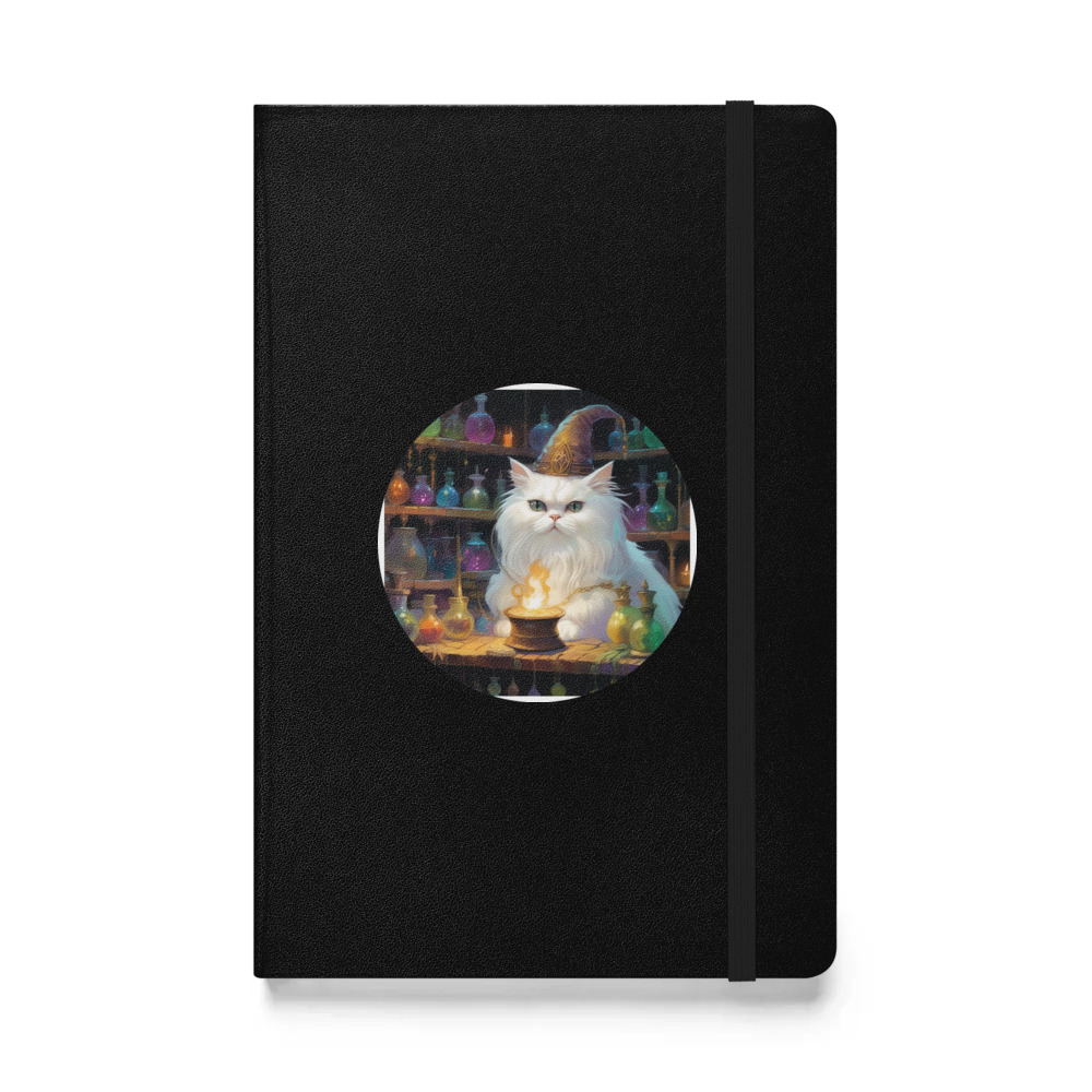 PugMug Custom White Persian Cat Hardcover Bound Notebook