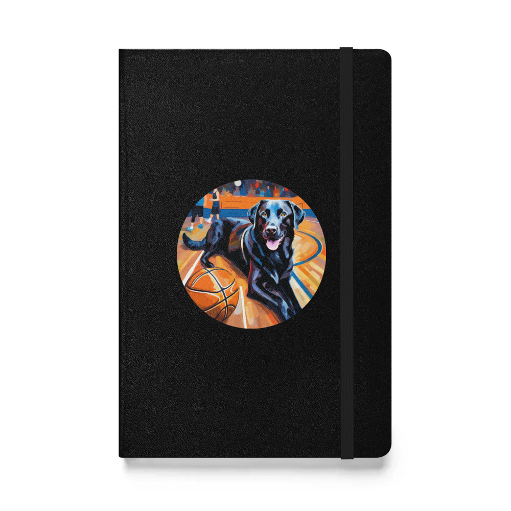PugMug Custom Black Labrador Retriever Hardcover Bound Notebook