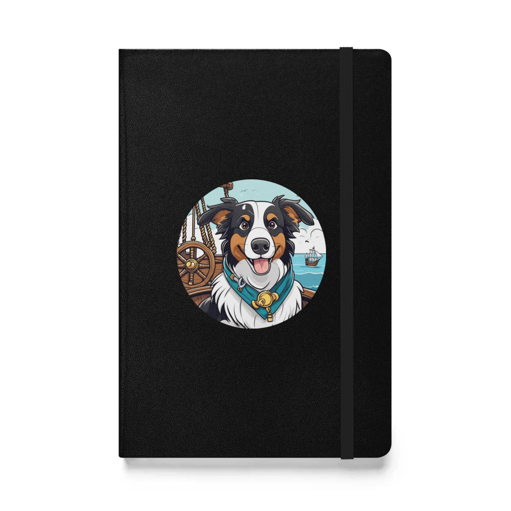 PugMug Custom Border Collie Hardcover Bound Notebook