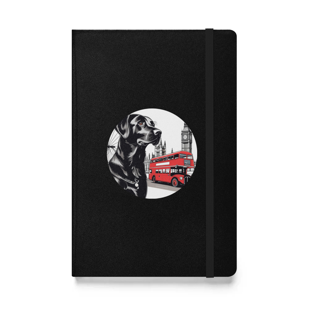 PugMug Custom Black Labrador Retriever Hardcover Bound Notebook