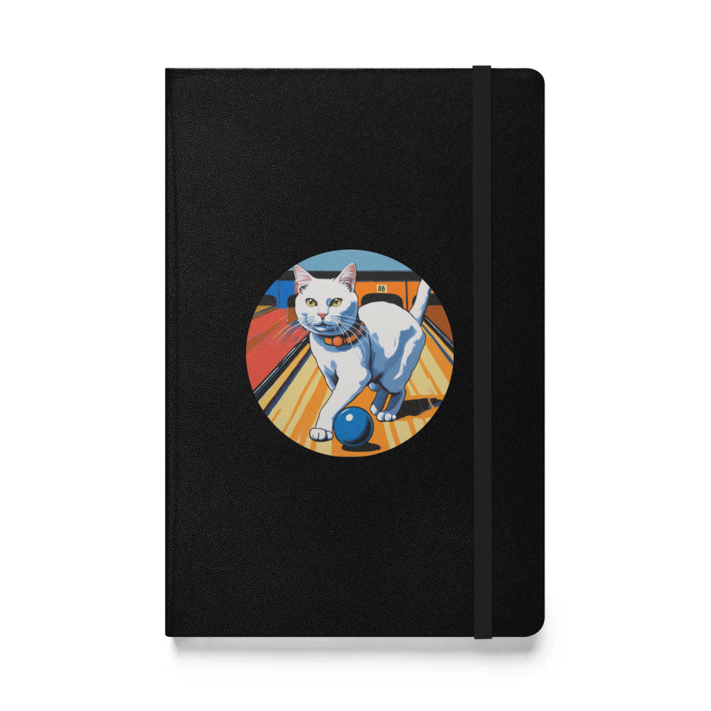 PugMug Custom White Companion Cat Hardcover Bound Notebook