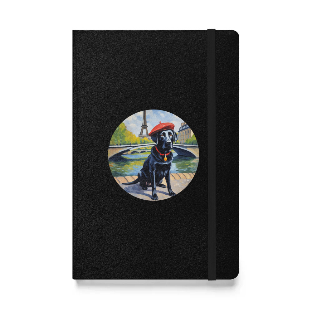PugMug Custom Black Labrador Retriever Hardcover Bound Notebook
