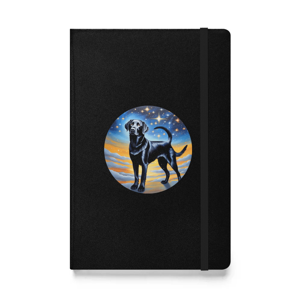 PugMug Custom Black Labrador Retriever Hardcover Bound Notebook