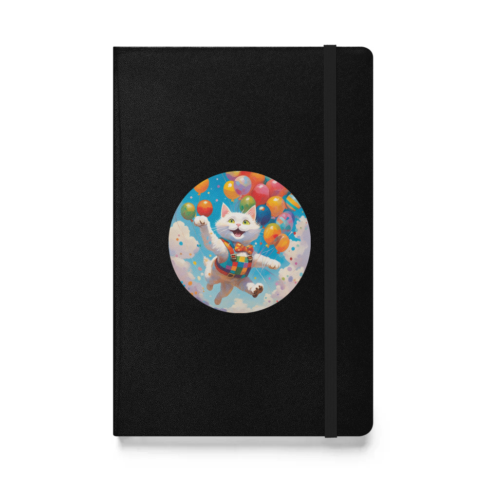 PugMug Custom White Companion Cat Hardcover Bound Notebook