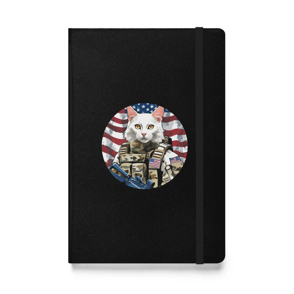 PugMug Custom White Companion Cat Hardcover Bound Notebook