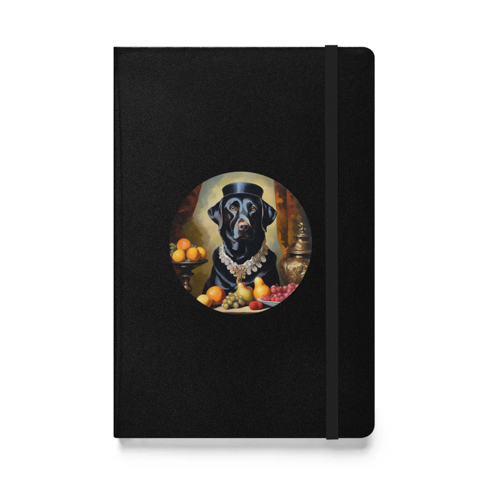 PugMug Custom Black Labrador Retriever Hardcover Bound Notebook