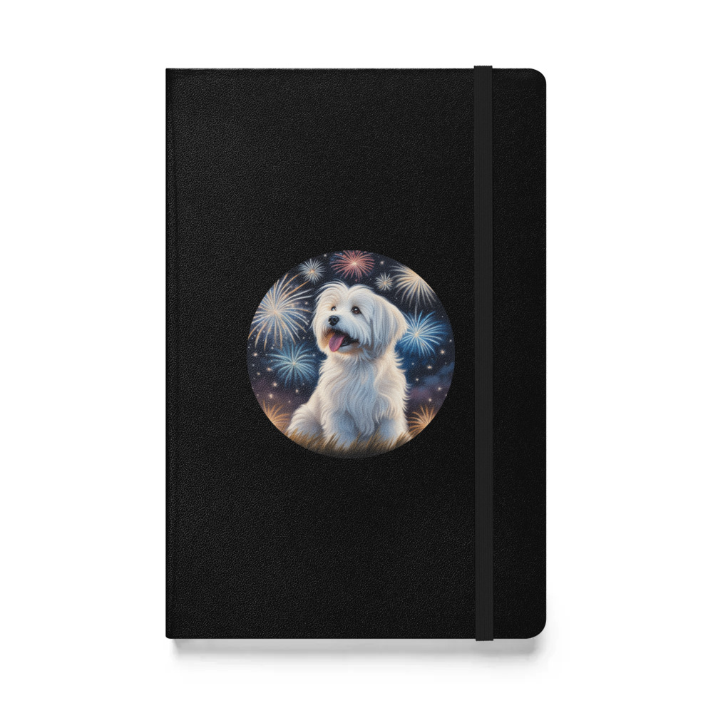 PugMug Custom White Havanese Dog Hardcover Bound Notebook
