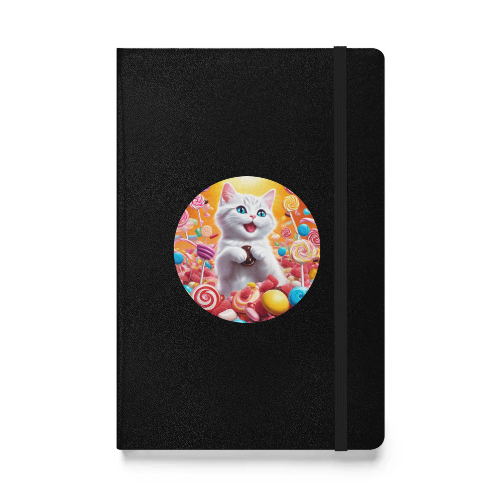 PugMug Custom White Companion Cat Hardcover Bound Notebook