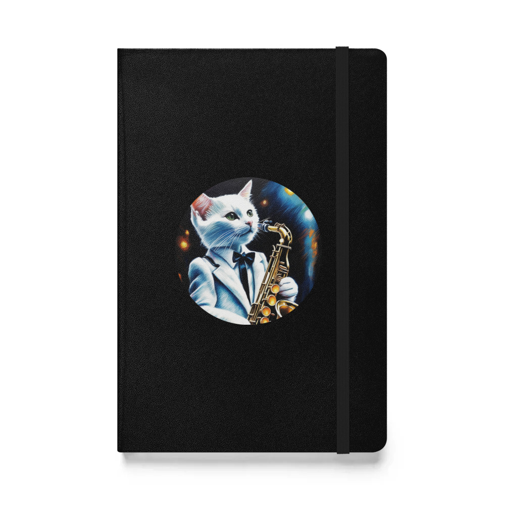 PugMug Custom White Companion Cat Hardcover Bound Notebook
