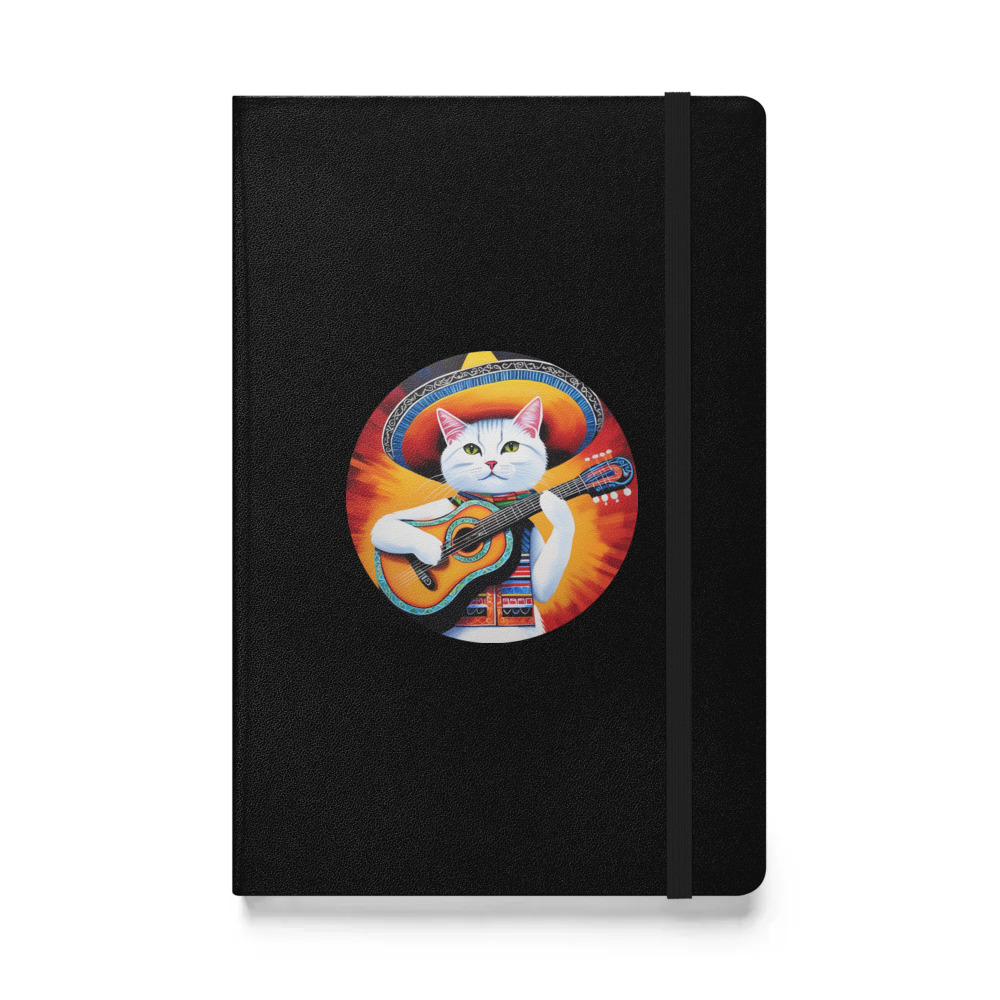 PugMug Custom White Companion Cat Hardcover Bound Notebook