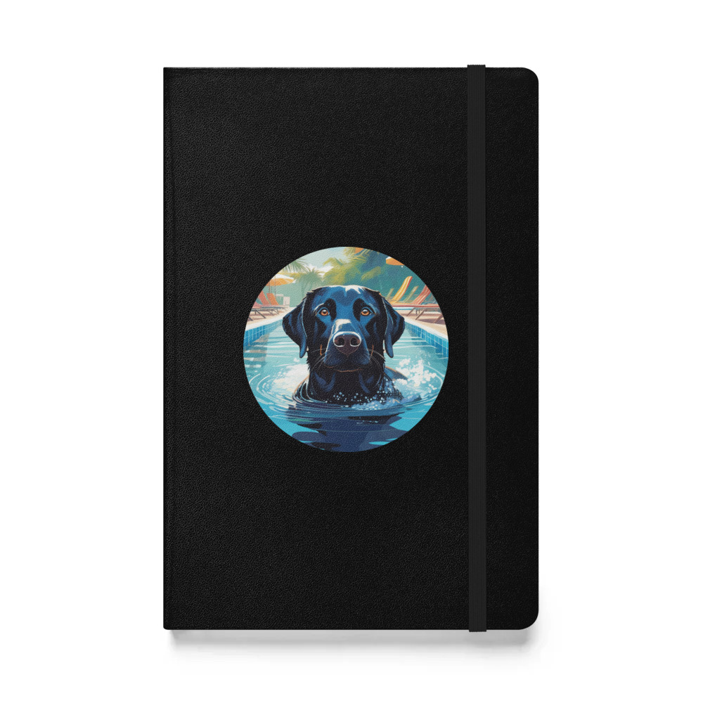 PugMug Custom Black Labrador Retriever Hardcover Bound Notebook