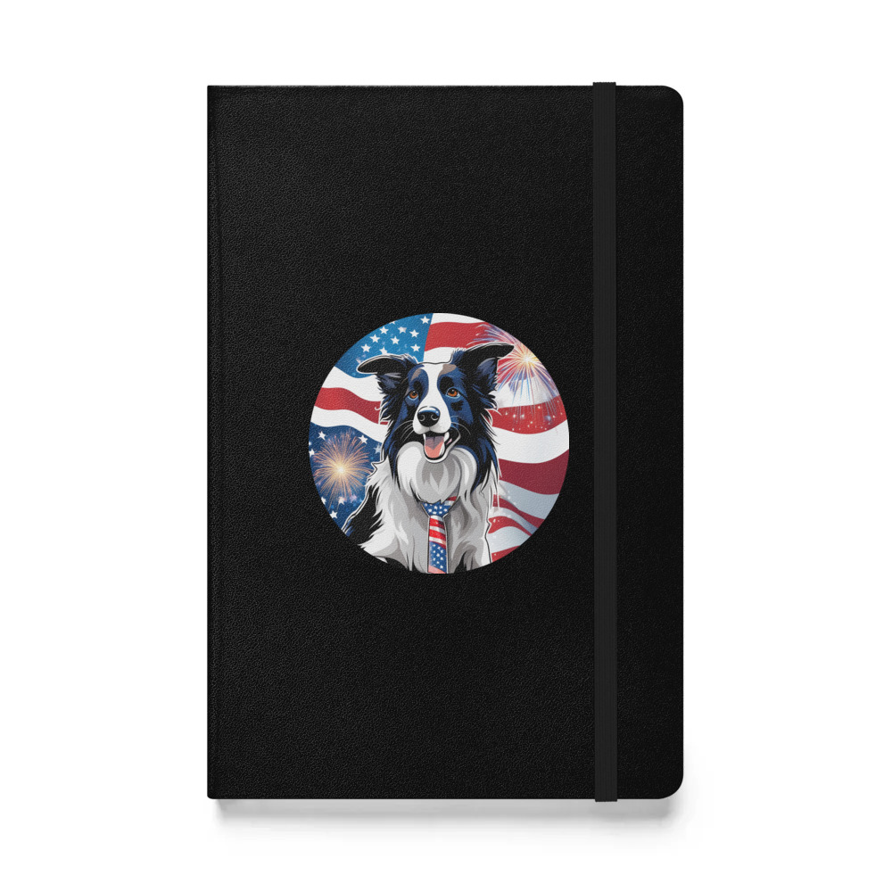 PugMug Custom Border Collie Hardcover Bound Notebook
