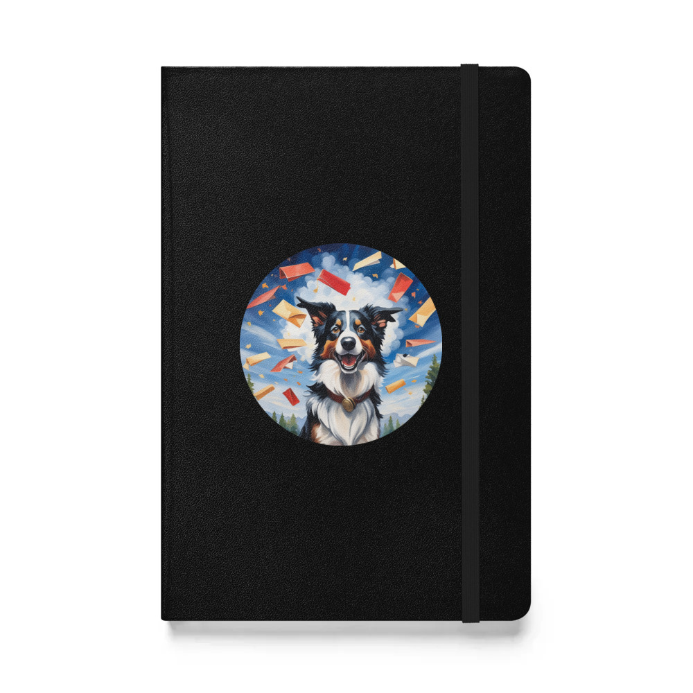 PugMug Custom Border Collie Hardcover Bound Notebook