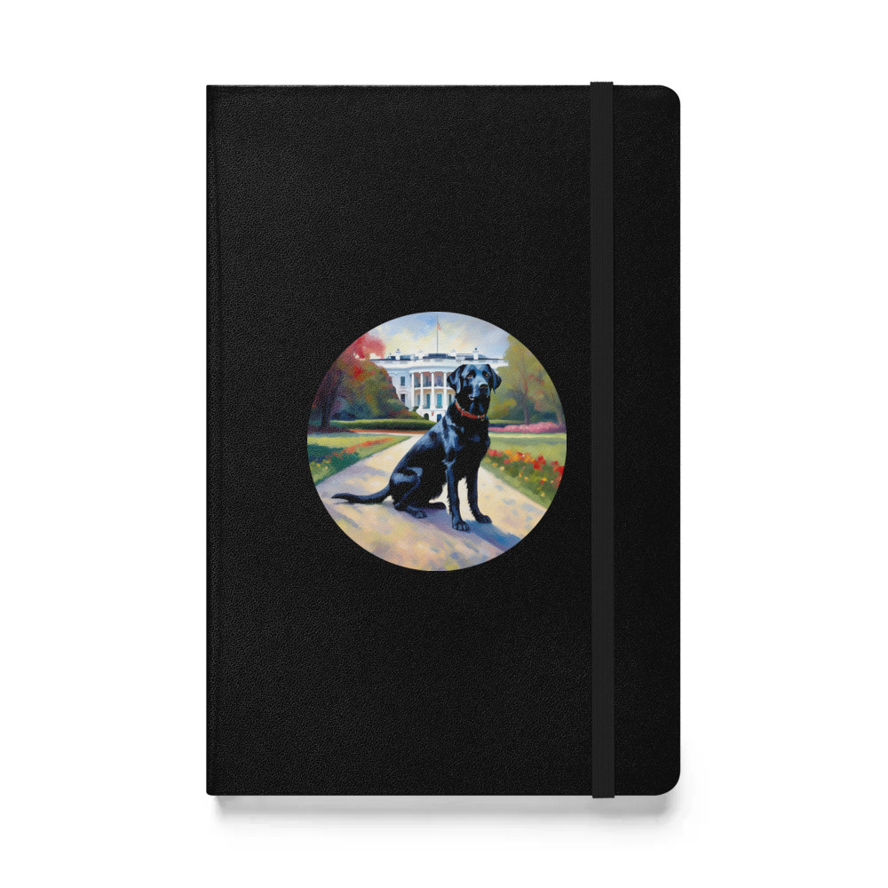 PugMug Custom Black Labrador Retriever Hardcover Bound Notebook