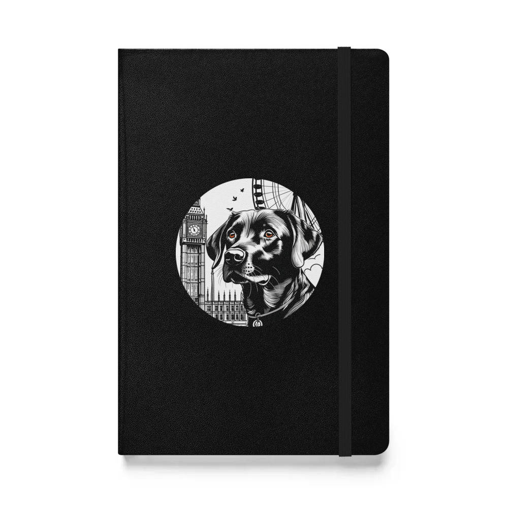 PugMug Custom Black Labrador Retriever Hardcover Bound Notebook
