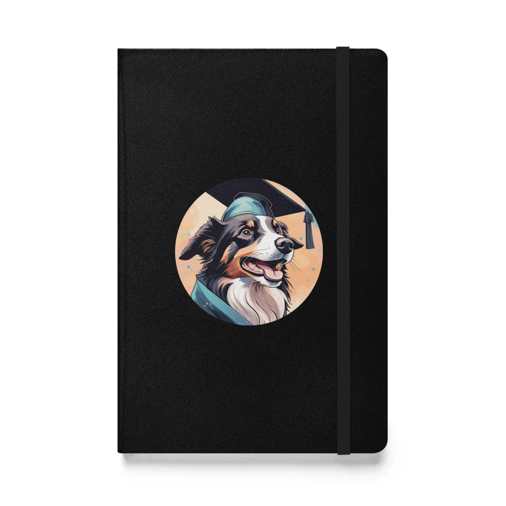 PugMug Custom Border Collie Hardcover Bound Notebook