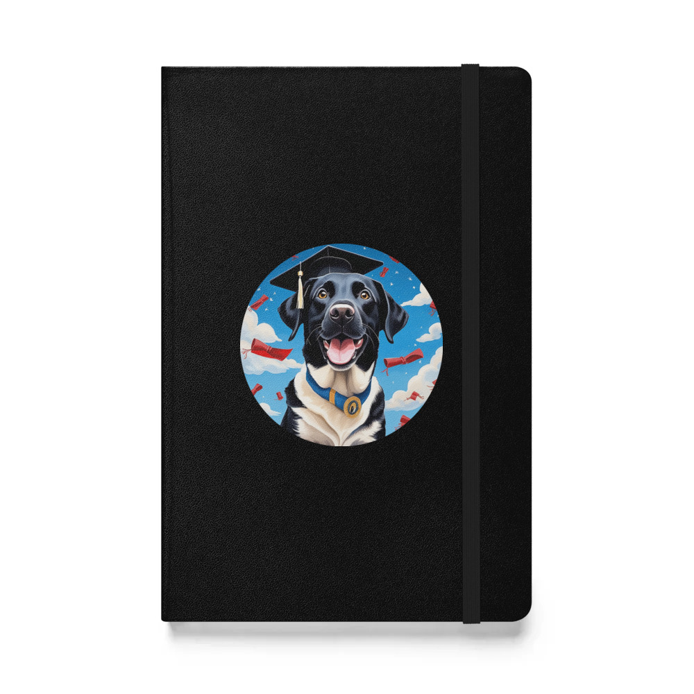 PugMug Custom Black Labrador Retriever Hardcover Bound Notebook