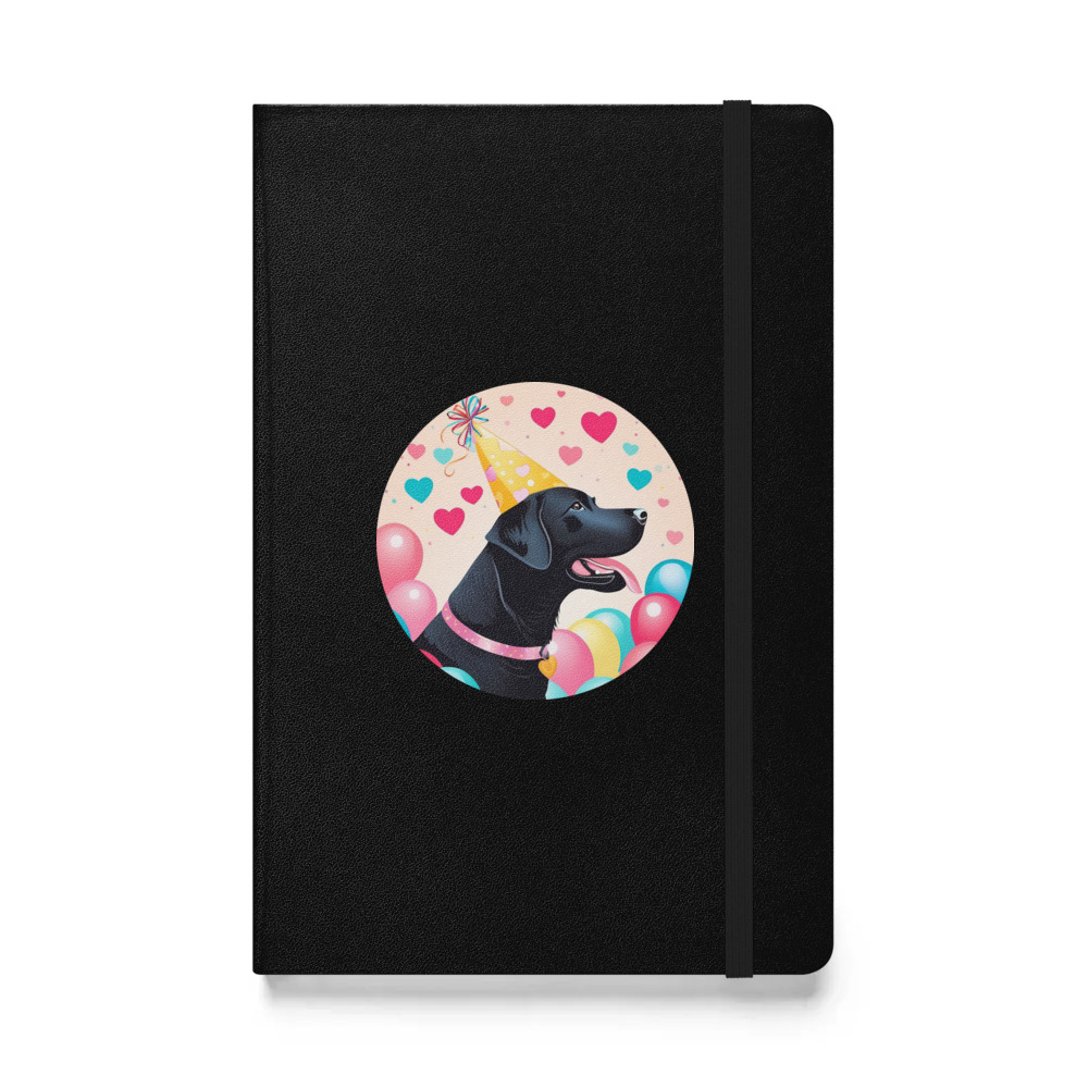 PugMug Custom Black Labrador Retriever Hardcover Bound Notebook