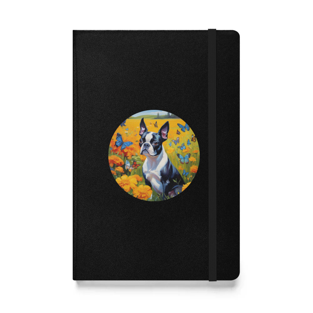 PugMug Custom Boston Terrier Hardcover Bound Notebook