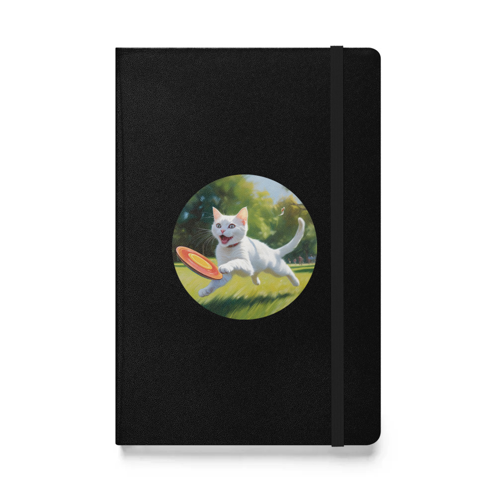 PugMug Custom White Companion Cat Hardcover Bound Notebook