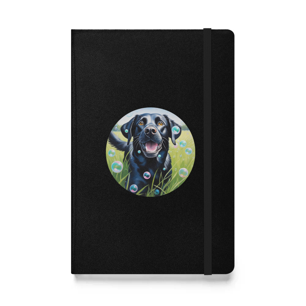 PugMug Custom Black Labrador Retriever Hardcover Bound Notebook