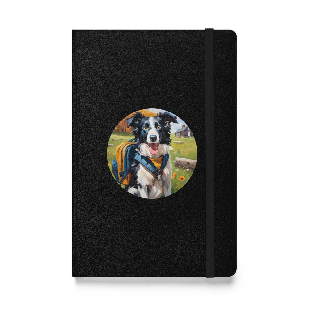 PugMug Custom Border Collie Hardcover Bound Notebook