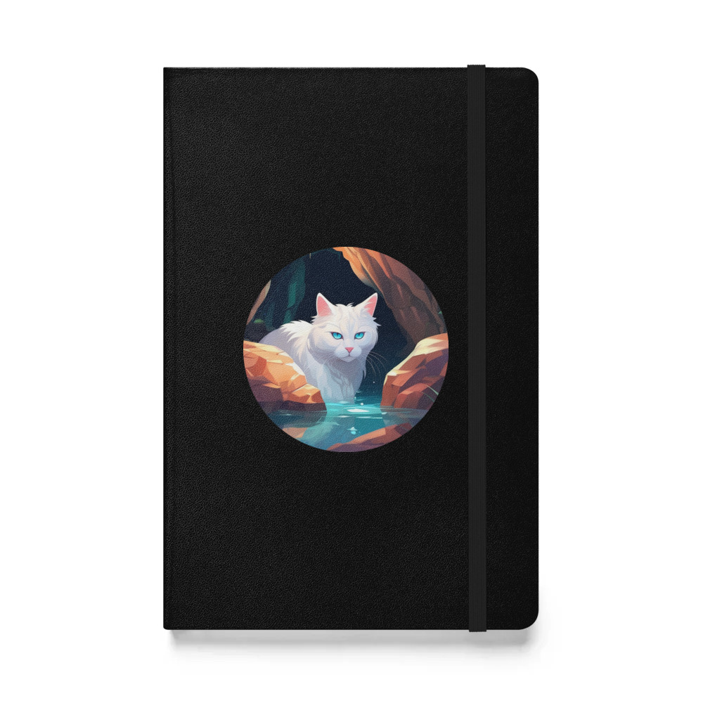 PugMug Custom White Companion Cat Hardcover Bound Notebook