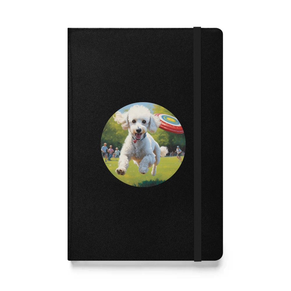 PugMug Custom White Poodle Hardcover Bound Notebook