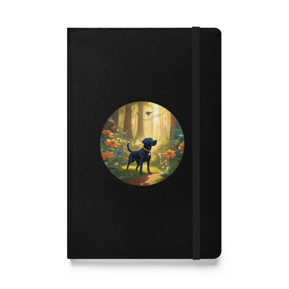 PugMug Custom Black Labrador Retriever Hardcover Bound Notebook