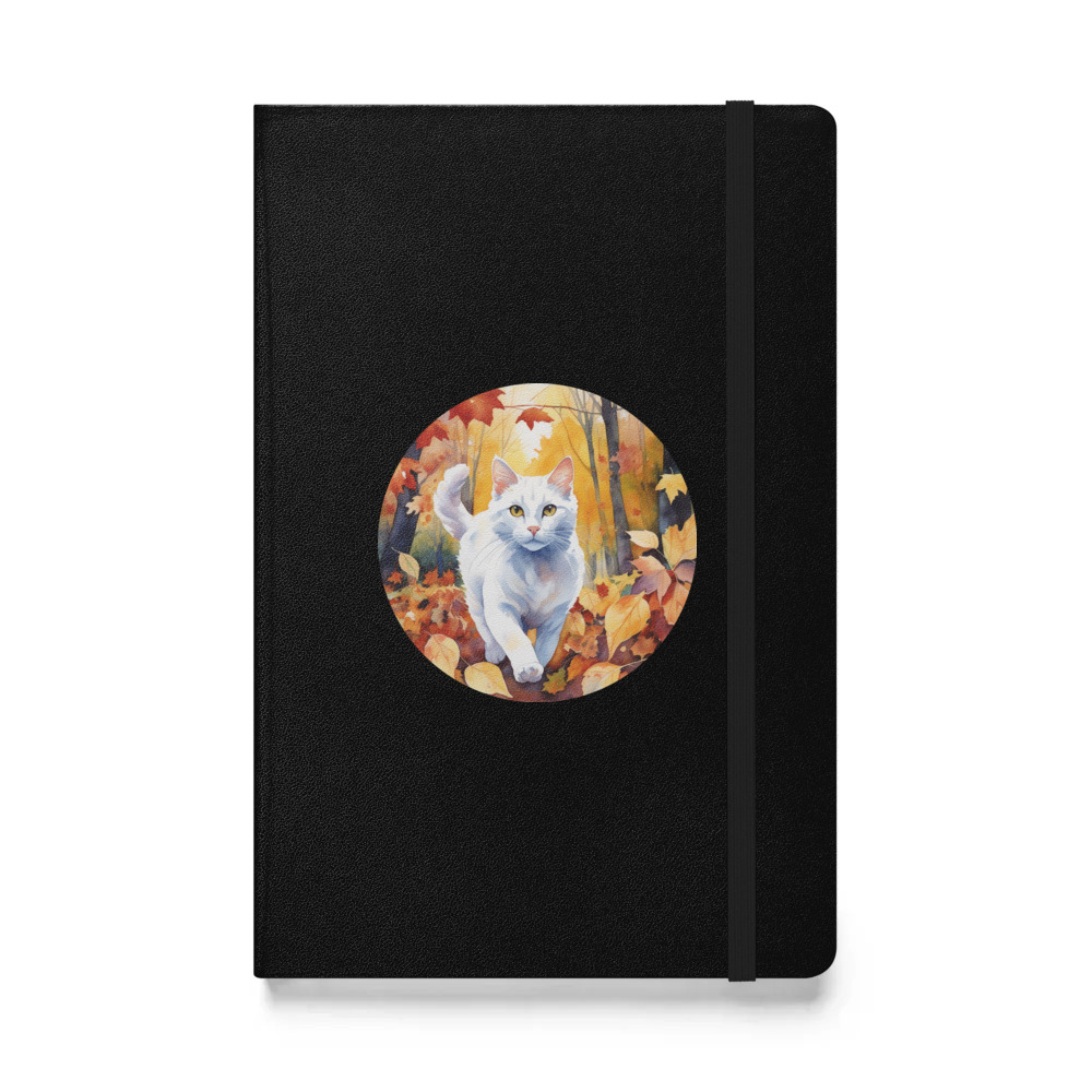 PugMug Custom White Companion Cat Hardcover Bound Notebook
